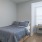 a bed in a room
