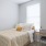 a bed in a room