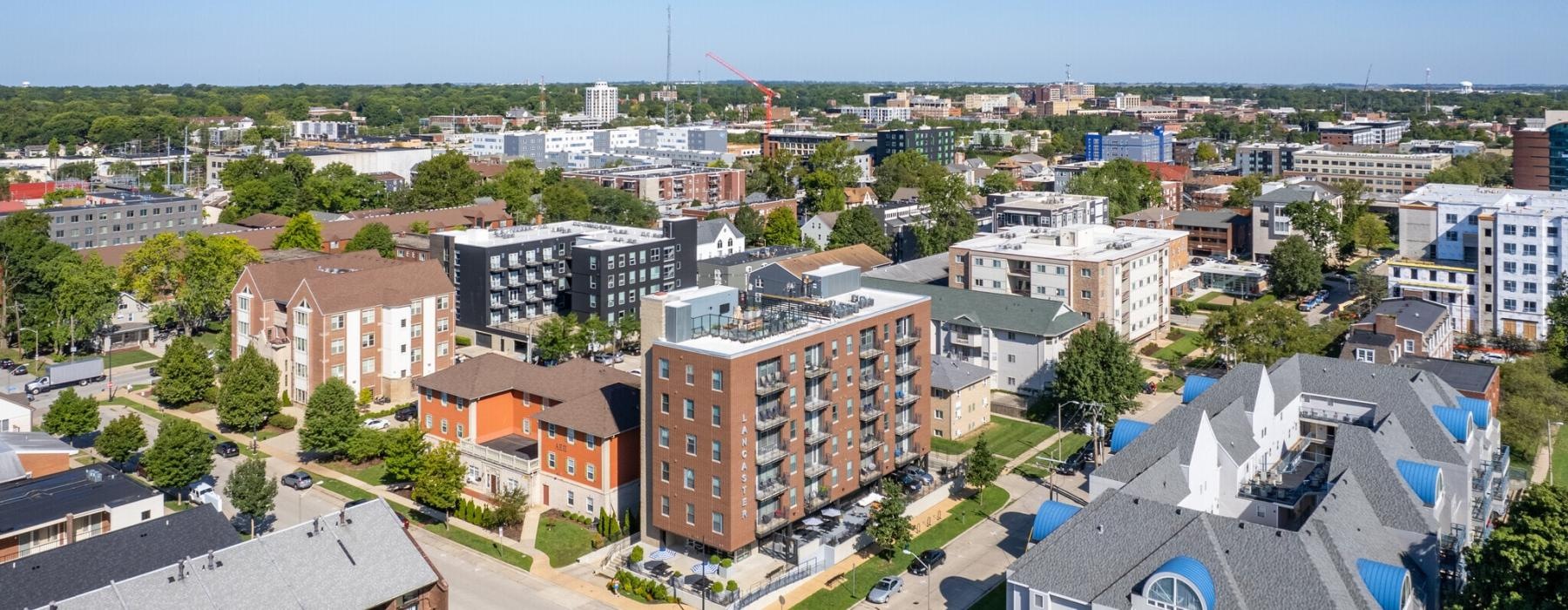 a city with many buildings